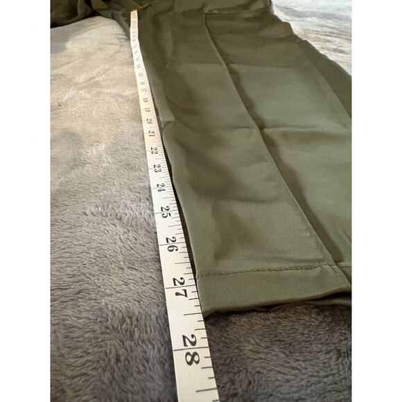 Ted Baker Women's Satin Pants Size 4 Green Silky Elastic Waist Casual Modern - Picture 9 of 9